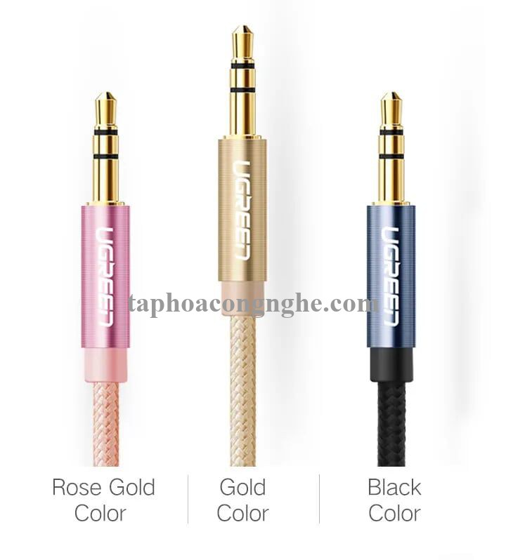 Ugreen 30812 3M màu Vàng Cáp âm thanh 2 đầu 3.5mm dương AV112 30030812